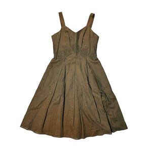 talbots Cotton Sundress With Embroidered accents